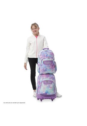 Morral Juvenil Porta PC 14" Acuareles Morado