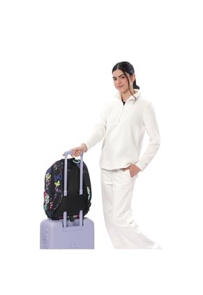 Morral Juvenil Porta PC 14" Acuareles Negro