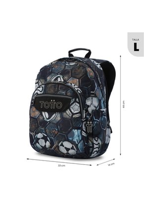 Morral Juvenil Porta PC 14" Acuareles Negro