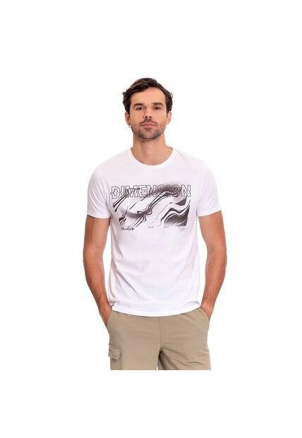 Camiseta Estampada Para Hombre Atena Manga Corta Blanca