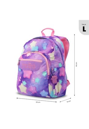 Morral Juvenil Porta PC 14" Acuareles Rosado