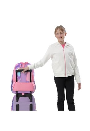 Morral Juvenil Porta PC 14" Acuareles Rosado