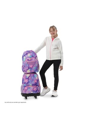 Morral Juvenil Porta PC 14" Acuareles Rosado
