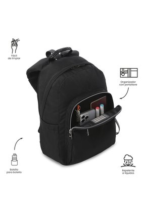 Morral Universitario Acuareles Ecole Solid Porta PC 14" Negro