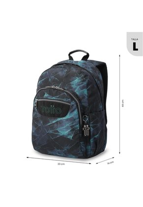 Morral Juvenil Porta PC 14" Acuareles Azul