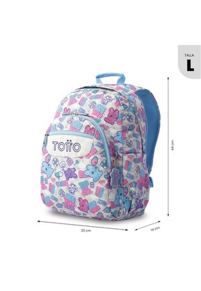 Morral Juvenil Porta PC 14" Acuareles Blanco
