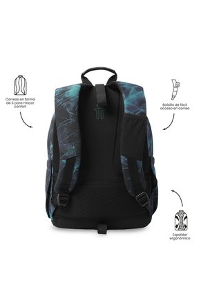 Morral Juvenil Porta PC 14" Acuareles Azul