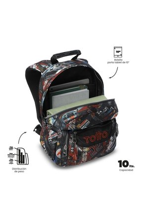 Morral Juvenil Porta Tablet 10" Tempera Rojo