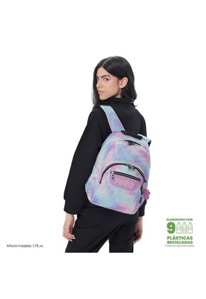 Morral Juvenil Porta PC 13" Gommas Glitter Azul