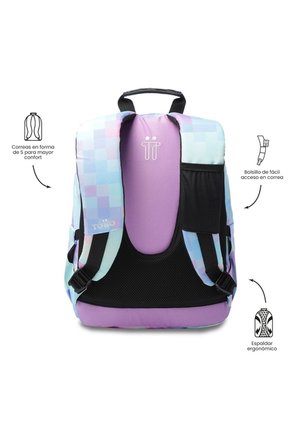 Morral Juvenil Porta PC 13" Gommas Glitter Azul