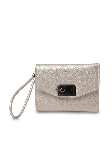 Billetera Mujer Smooth Pequeña Con RFID Blocker Beige