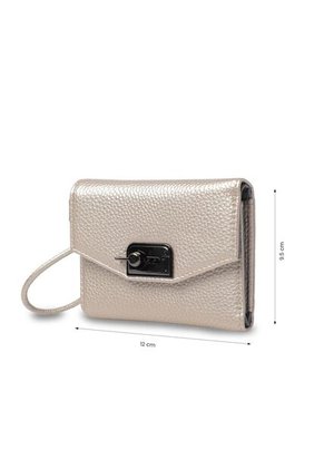 Billetera Mujer Smooth Pequeña Con RFID Blocker Beige