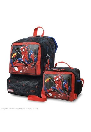 Lonchera Térmica Para Niño Spiderman Hero Grande Negra