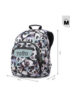 Morral Juvenil Porta PC 13" Gommas Gris Con Osos