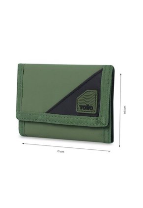 Billetera Para Hombre Contrast Can Con RFID Blocker Verde