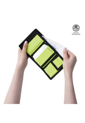 Billetera Para Hombre Contrast Chain Con RFID Blocker Negra