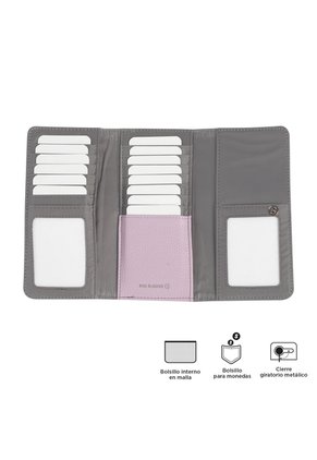 Billetera Smooth Sub Con RFID Blocker Rosada