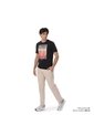 Camiseta Estampada Para Hombre Primen Manga Corta Negra de Totto