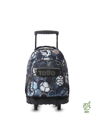 Morral Escolar Con Ruedas Para Niño Renglón Estampado De Fútbol Totto