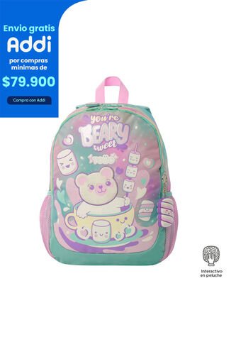 Morral Para Niña Mellow Mediano Estampado De Oso Totto
