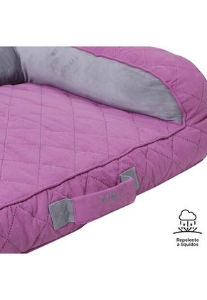 Cama Para Perros Acolchada Alina Morada Con Colchón Extraíble