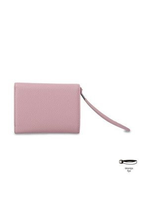 Billetera Mujer Smooth Pequeña Con RFID Blocker Rosada