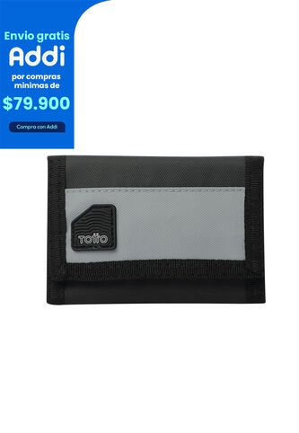 Billetera Contrast Chain Con RFID Blocker Negra Totto