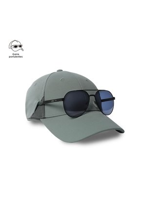 Gorra Beisbolera Folkins Color Verde/Gris/