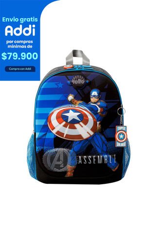 Morral Para Niño Avengers Capitán América Mediano Gris Totto