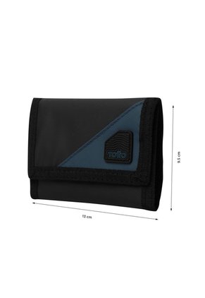 Billetera Contrast Can Con RFID Blocker Negra/Azul