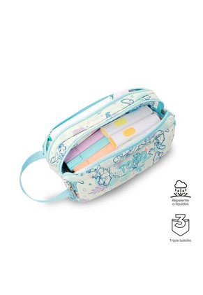 Cartuchera Multiuso Agapec Stitch Grande Blanca Mujer