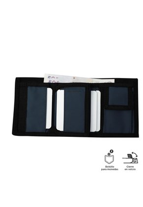 Billetera Contrast Can Con RFID Blocker Negra/Azul