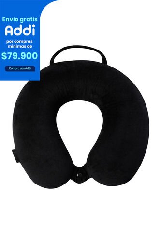 Almohada De Viaje Memory Foam Jet Pillow Negra Totto
