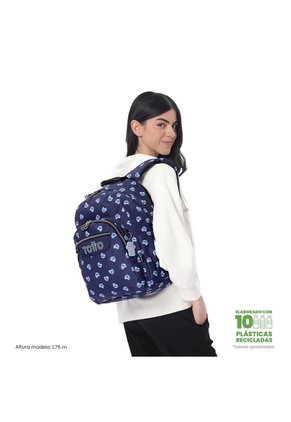 Morral Juvenil Porta PC 14" Acuarela Glitter Con Corazones