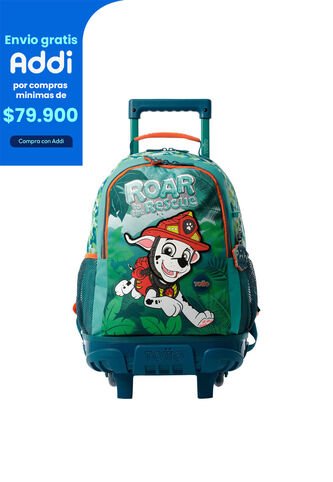 Morral Con Ruedas Niño Paw Patrol Mediano Verde Totto