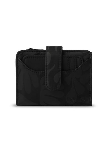 Billetera Mujer Texture Pequeña Con RFID Blocker Negra