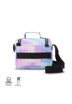 Lonchera Térmica Para Mujer Pizarra Glitter Mediana Azul