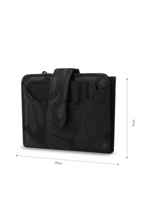 Billetera Mujer Texture Pequeña Con RFID Blocker Negra