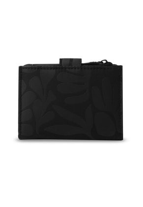 Billetera Mujer Texture Pequeña Con RFID Blocker Negra