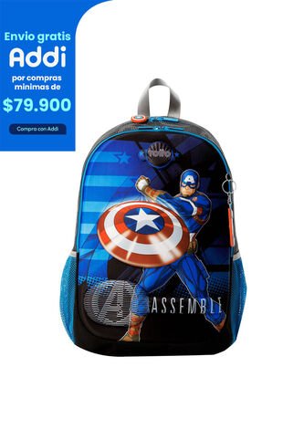 Morral Para Niño Avengers Capitán América Grande Gris Totto