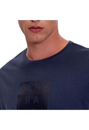 Camiseta Estampada Para Hombre Atena Manga Corta Azul