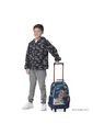Maleta Para Niño Con Ruedas + Libro Para Colorear Panda Space Azul de Totto