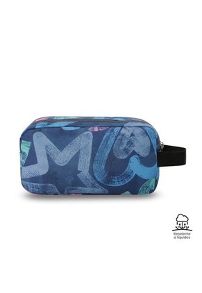 Cartuchera Multiuso Escuadra Grande Azul Mujer