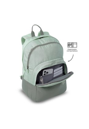 Morral Universitario Toluca 2.0 Porta PC 16" Verde Mujer