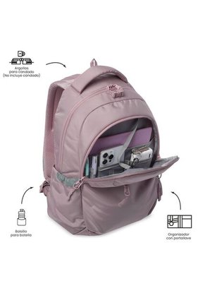 Morral Universitario Misisipi 2.0 Porta PC 14" Rosado Mujer