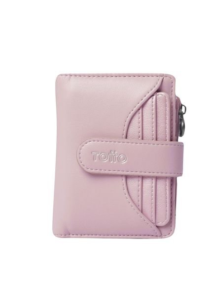 Billetera Style Dull Con RFID Blocker Rosada