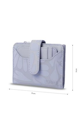 Billetera Mujer Texture Pequeña Con RFID Blocker Morada