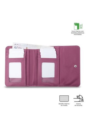Billetera Para Mujer Montana Con RFID Blocker Rosada Rose