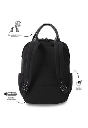 Morral Ejecutivo Porta PC 14" Toscana Negro Mujer