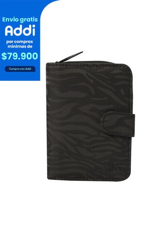 Billetera Texture Twi Con RFID Blocker Negra Totto